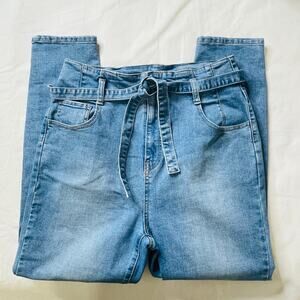 Windsor Womens Super High Waist Ankel Pants w/ Belt, Large